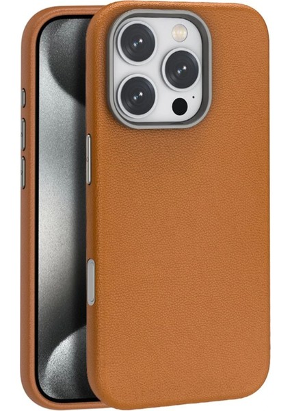 Depomix Joko Iphone 16 Pro Max Wonder Deri Magsafe Kapak - Kahverengi