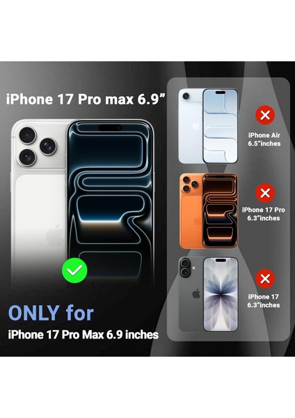 iPhone 17 Pro Max Kılıf Şeffaf Sararmaz Magsafe Altı Açık Sert Pc Premium Kapak indirimleri