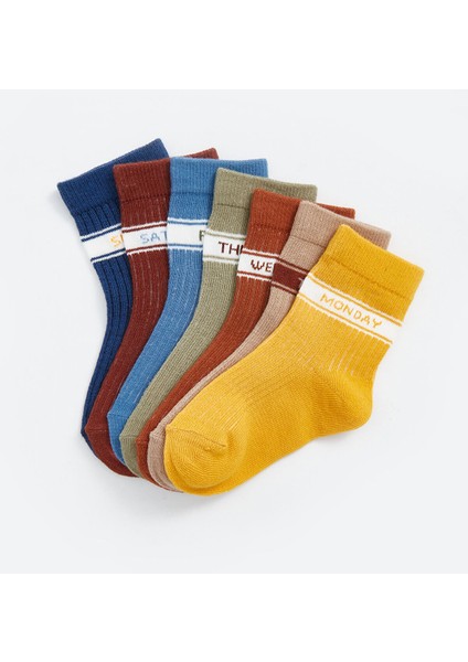 Yeni Sezon Baskılı Erkek Bebek Soket Çorap 7'li fiyatları