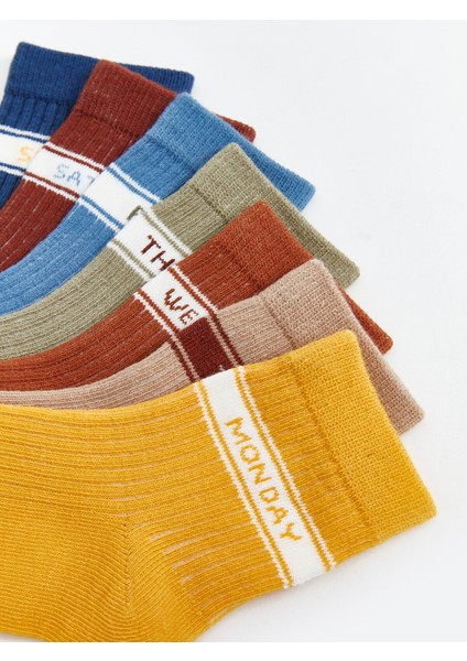 Yeni Sezon Baskılı Erkek Bebek Soket Çorap 7'li modelleri