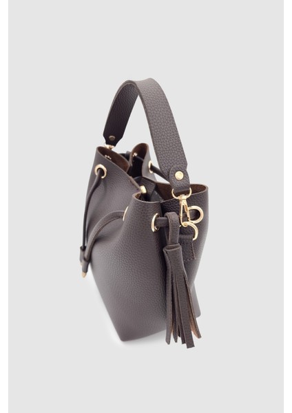 Elira Büzgülü Püskül Detaylı Çapraz Askılı El ve Kol Çantası Acı Kahve indirimleri