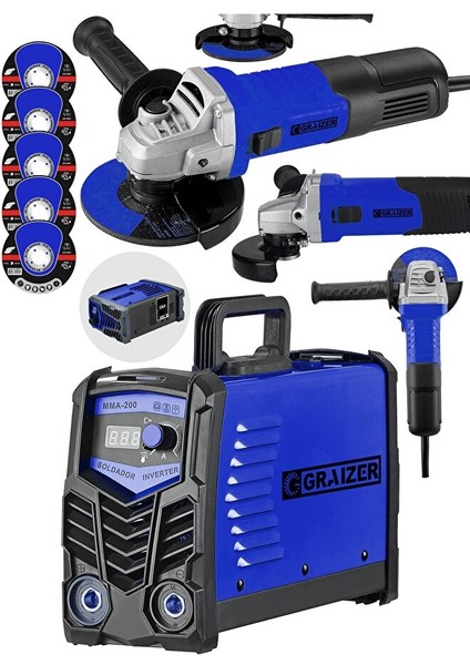 Alman Mma 200 Amper Profesyonel Dijital Göstergeli Invertör Kaynak Makinesi + Avuç Taşlama Hediyeli fiyatları