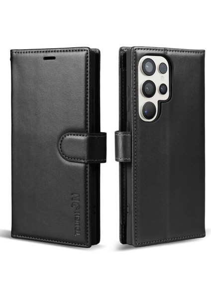 Samsung Galaxy S25 Ultra Cüzdanlı Standlı Kapaklı Kılıf Kırmızı