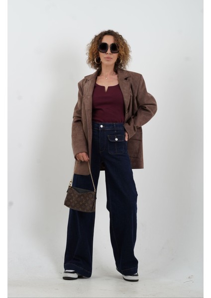 Mürdüm Uzun Kol Damla Yaka Bluz modelleri