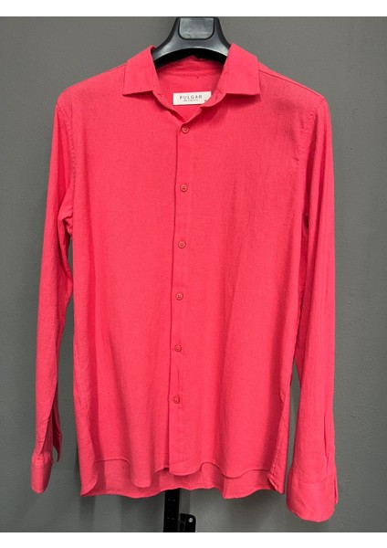 Pembe Müslin Kumaş Gömlek