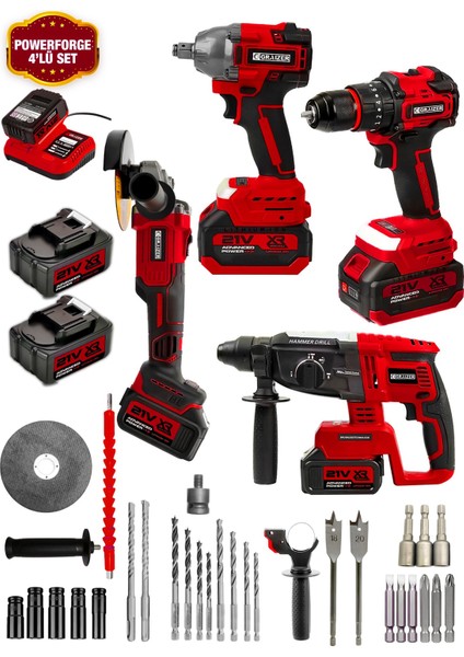 Alman Profosyonel Turbo Sarjlı Matkap Süper 4'lü Set fiyatları