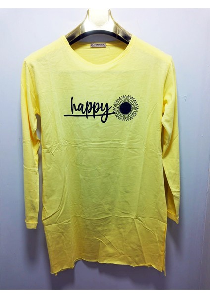 Baskılı Bisiklet Yaka Tunik