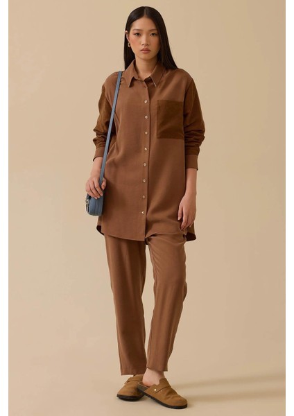 Bilek Boy Bağcıklı Pantolon 10002521011023 Kahve