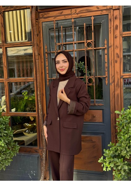 Pantolonlu Takım W-6846 Kahve modelleri