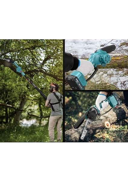 Alman 598 Vf 20 Ah 2 Li Set 2 Akülü Şarjlı Ağaç Dal Kesme Budama Makası Testere Teleskopik Hediyeli fiyatları