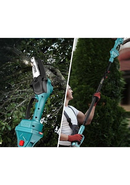Alman 598 Vf 20 Ah 2 Li Set 2 Akülü Şarjlı Ağaç Dal Kesme Budama Makası Testere Teleskopik Hediyeli fırsatları