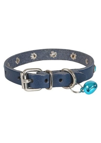 Cattie Gerçek Deriden Taşlı Kedi Boyun Tasması Medium Royal Mavi 1X20-23 cm fiyatları