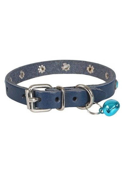 Cattie Gerçek Deriden Taşlı Kedi Boyun Tasması Medium Royal Mavi 1X20-23 cm modelleri