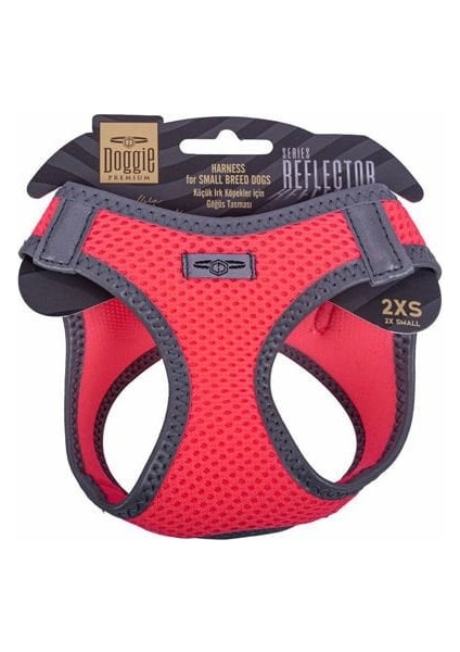 Doggie Havalı Dokuma Reflektör Küçük Irk Köpek Göğüs Tasması Xxsmall Pembe 26-30 cm