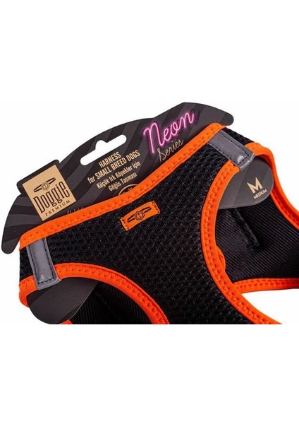 Doggie Havalı Dokuma Neon Küçük Irk Köpek Göğüs Tasması Medium Turuncu 38-44 cm modelleri