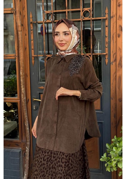 Nurcan Çetin Etekli Takım 25529 Kahve modelleri