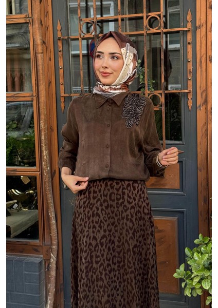 Nurcan Çetin Etekli Takım 25529 Kahve indirimleri