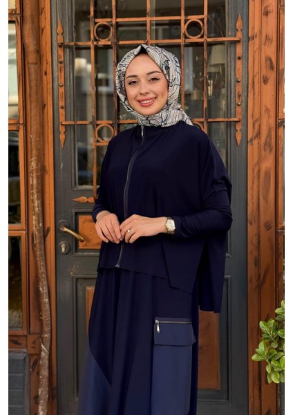 Nurcan Çetin Etekli Takım 25457 Lacivert modelleri