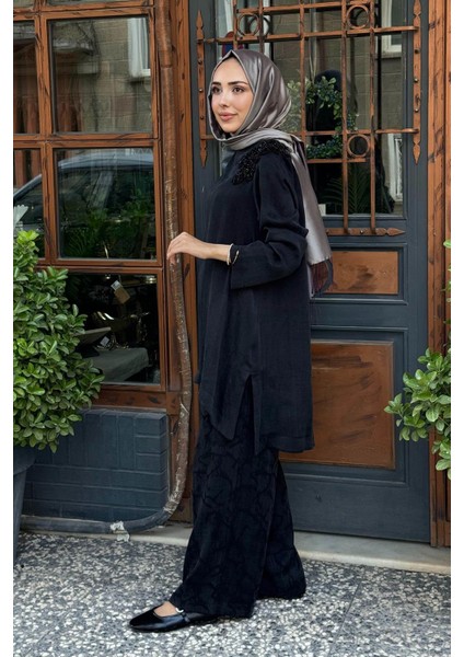 Nurcan Çetin Pantolonlu Takım 25531 Siyah fiyatları