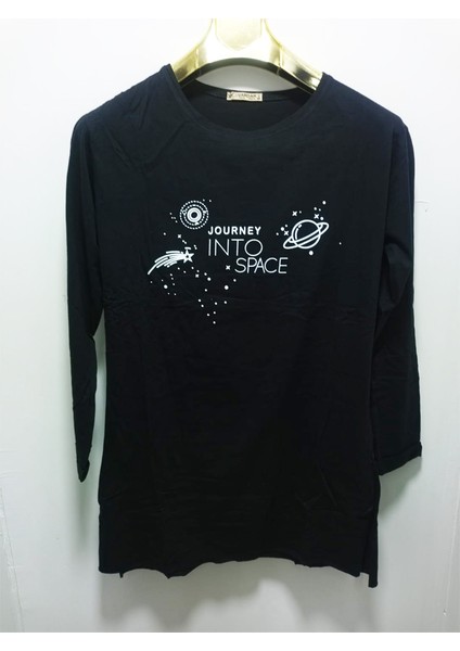 Baskılı Bisiklet Yaka Tunik