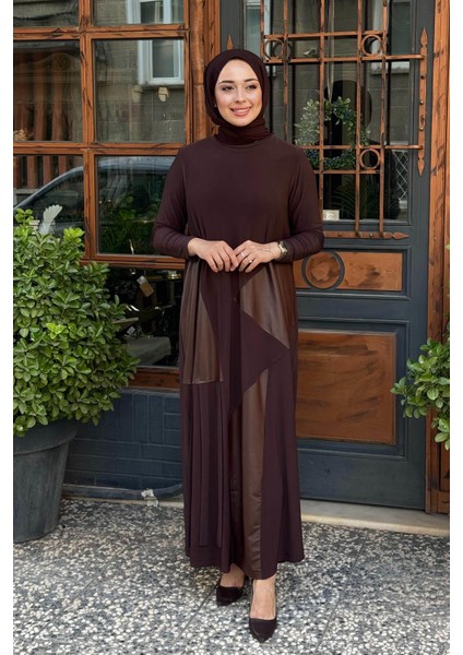 Nurcan Çetin Elbise 25180 Kahve