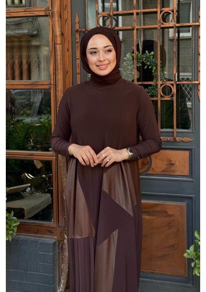 Nurcan Çetin Elbise 25180 Kahve modelleri