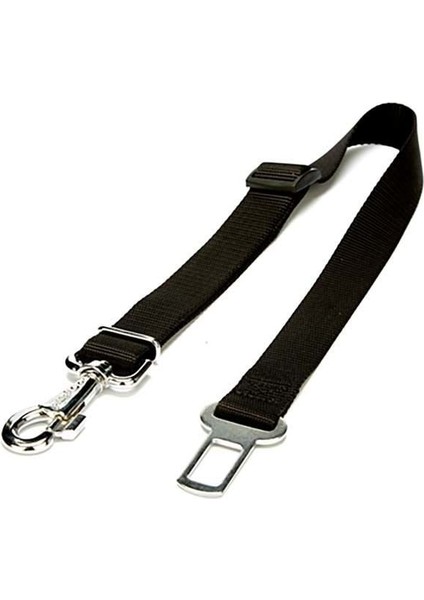 Doggie Dokuma Emniyet Kemerli Köpek Gezdirme Tasma Aparatı Medium Siyah 2.5X50-80 cm