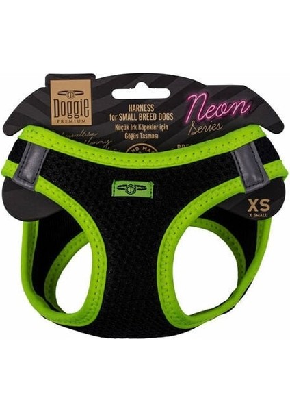 Doggie Havalı Dokuma Neon Küçük Irk Köpek Göğüs Tasması Xsmall Sarı 30-34 cm