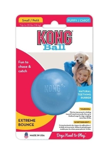 Kong Delikli Top Yavru Köpek Oyuncağı Medium/large Mavi/pembe 7.5 cm fırsatları
