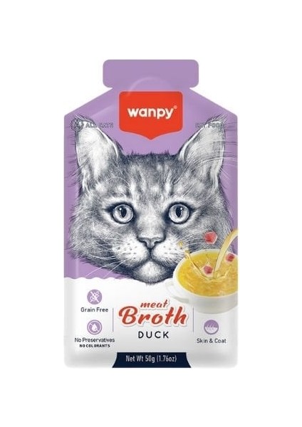 Wanpy Ördek Etli Tahılsız Kedi Çorbası 50 gr fiyatları