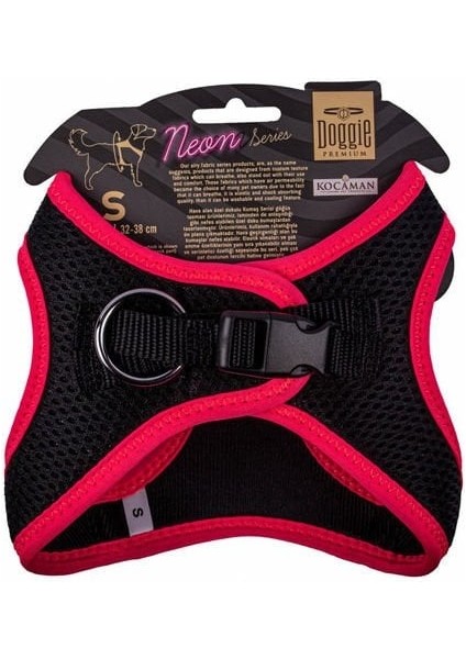 Doggie Havalı Dokuma Neon Küçük Irk Köpek Göğüs Tasması Small Pembe 32-38 cm fiyatları