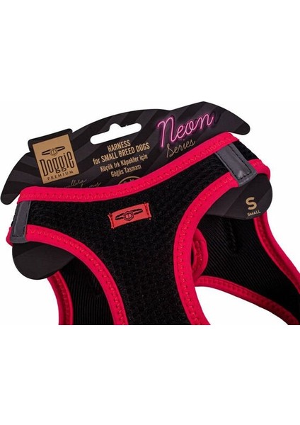 Doggie Havalı Dokuma Neon Küçük Irk Köpek Göğüs Tasması Small Pembe 32-38 cm modelleri