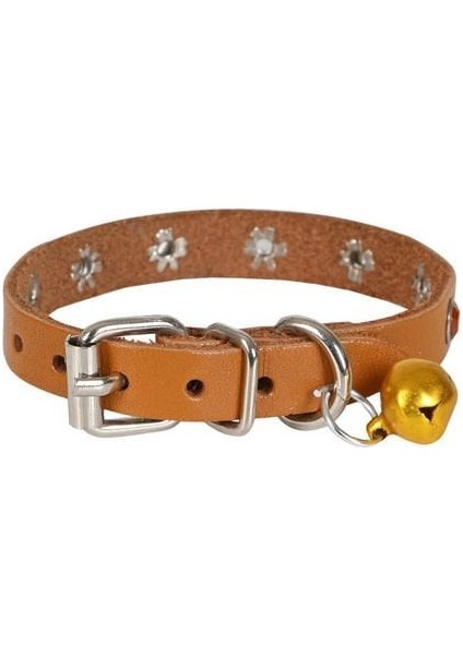 Cattie Gerçek Deriden Taşlı Kedi Boyun Tasması Small Camel 1X16-20 cm fiyatları