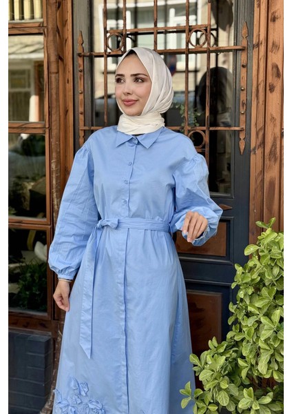 Elbise KA-B25-23029 Mavi modelleri