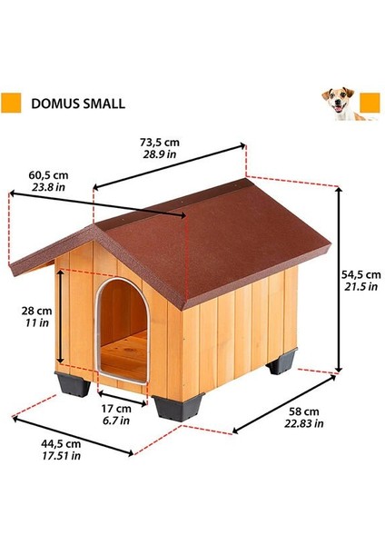 Ferplast Domus Canile Köpek Kulübesi Small 60.5X73.5X54.5 cm indirimleri