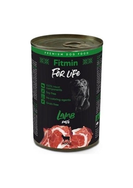 Fitmin For Life Kuzu Etli Pate Yetişkin Konserve Köpek Maması 400 gr