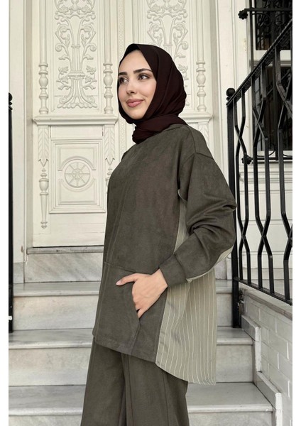 Pantolonlu Takım 10002522311015 Haki modelleri