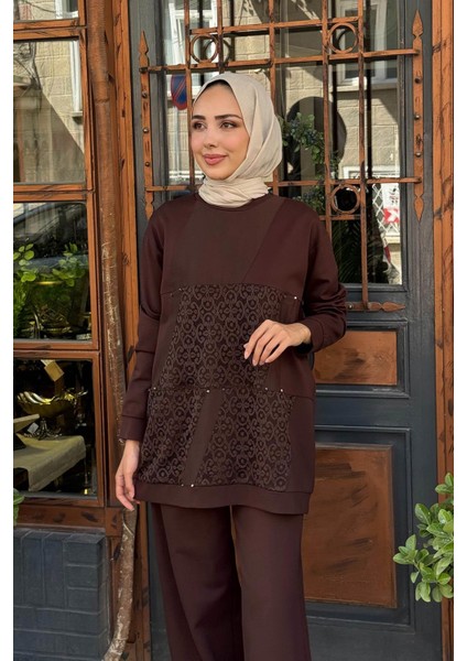 Pantolonlu Takım W-6932 Kahve modelleri
