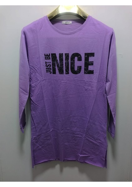 Baskılı Bisiklet Yaka Tunik