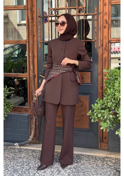Pantolonlu Takım 10002521111025 Kahve