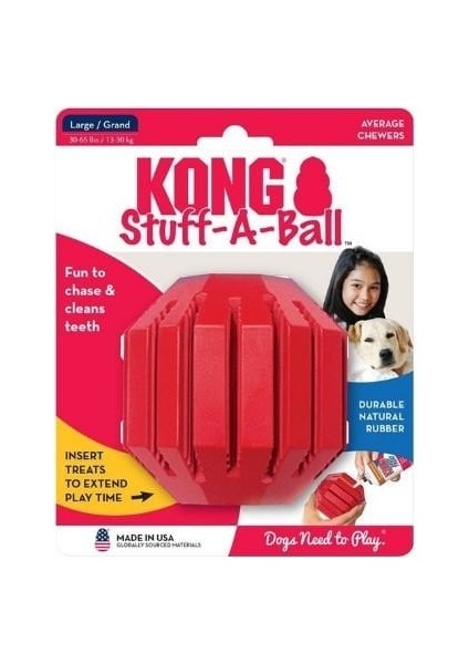Kong Stuff A Ball Çok Amaçlı Kauçuk Köpek Oyuncağı Large