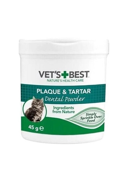 Vet's Best Plak ve Tartar Temizleyen Kedi Ağız Bakım Tozu 45 gr