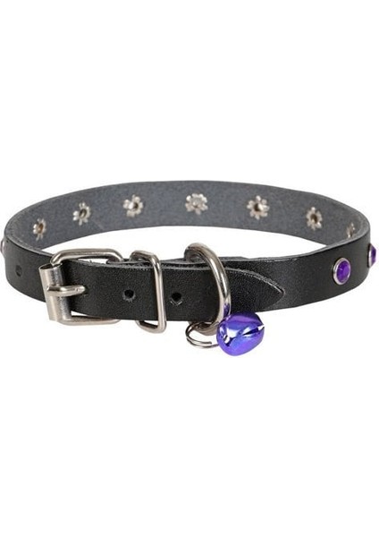 Cattie Gerçek Deriden Taşlı Kedi Boyun Tasması Large Siyah 1.2X23-28 cm modelleri