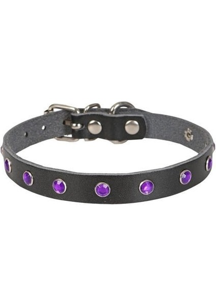 Cattie Gerçek Deriden Taşlı Kedi Boyun Tasması Large Siyah 1.2X23-28 cm indirimleri