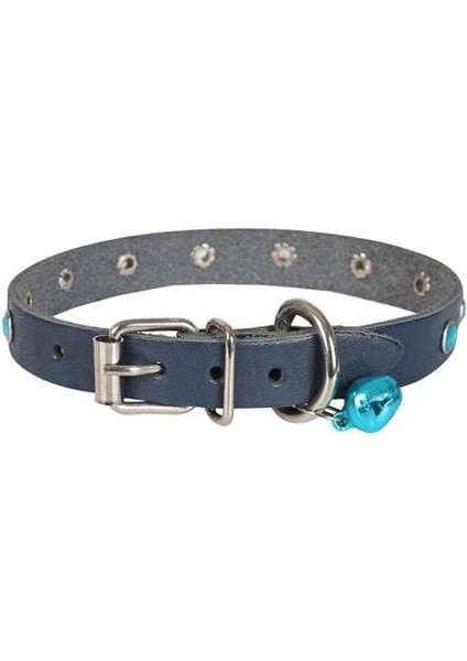Cattie Gerçek Deriden Taşlı Kedi Boyun Tasması Large Royal Mavi 1.2X23-28 cm fiyatları