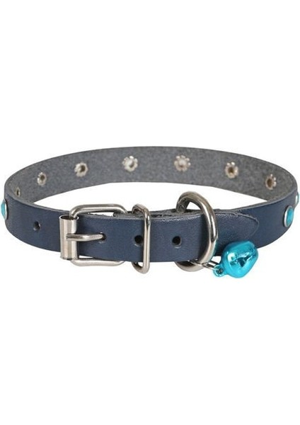 Cattie Gerçek Deriden Taşlı Kedi Boyun Tasması Large Royal Mavi 1.2X23-28 cm modelleri