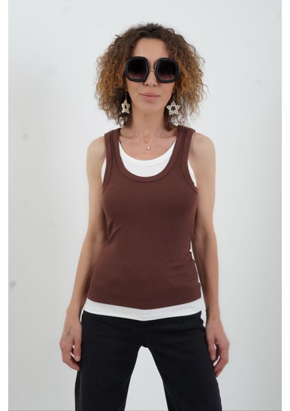 Kahve Önü Çift Kat Atlet modelleri