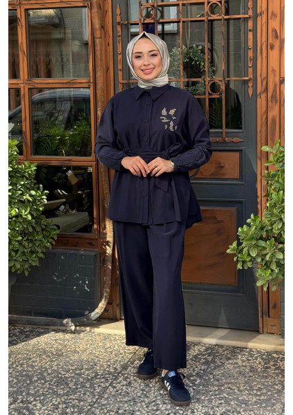 Pantolonlu Takım W-6813 Lacivert