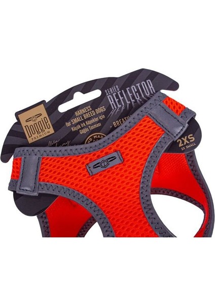 Doggie Havalı Dokuma Reflektör Küçük Irk Köpek Göğüs Tasması Xxsmall Turuncu 26-30 cm modelleri