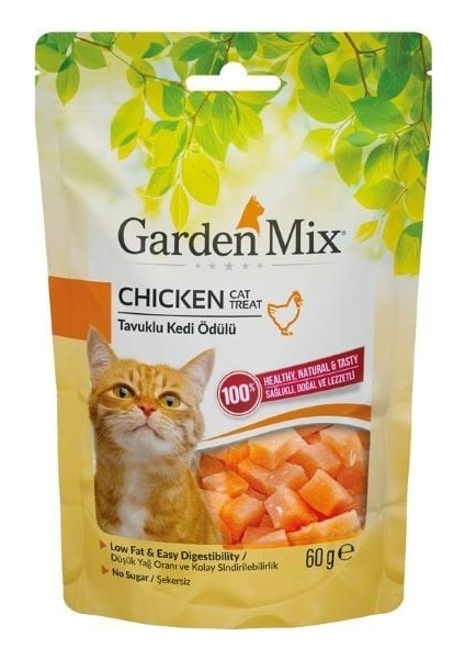 Garden Mix Tavuklu Düşük Yağlı Şekersiz Kedi Ödül Maması 60 gr fiyatları